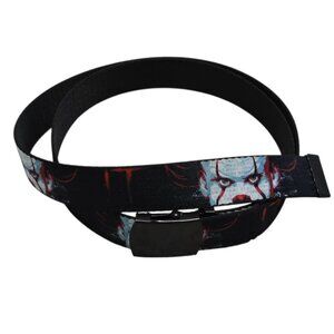 Warner Bros‎ IT Chapter Two Pennywise Black Buckle Web Belt Reg Fits Up To 42"